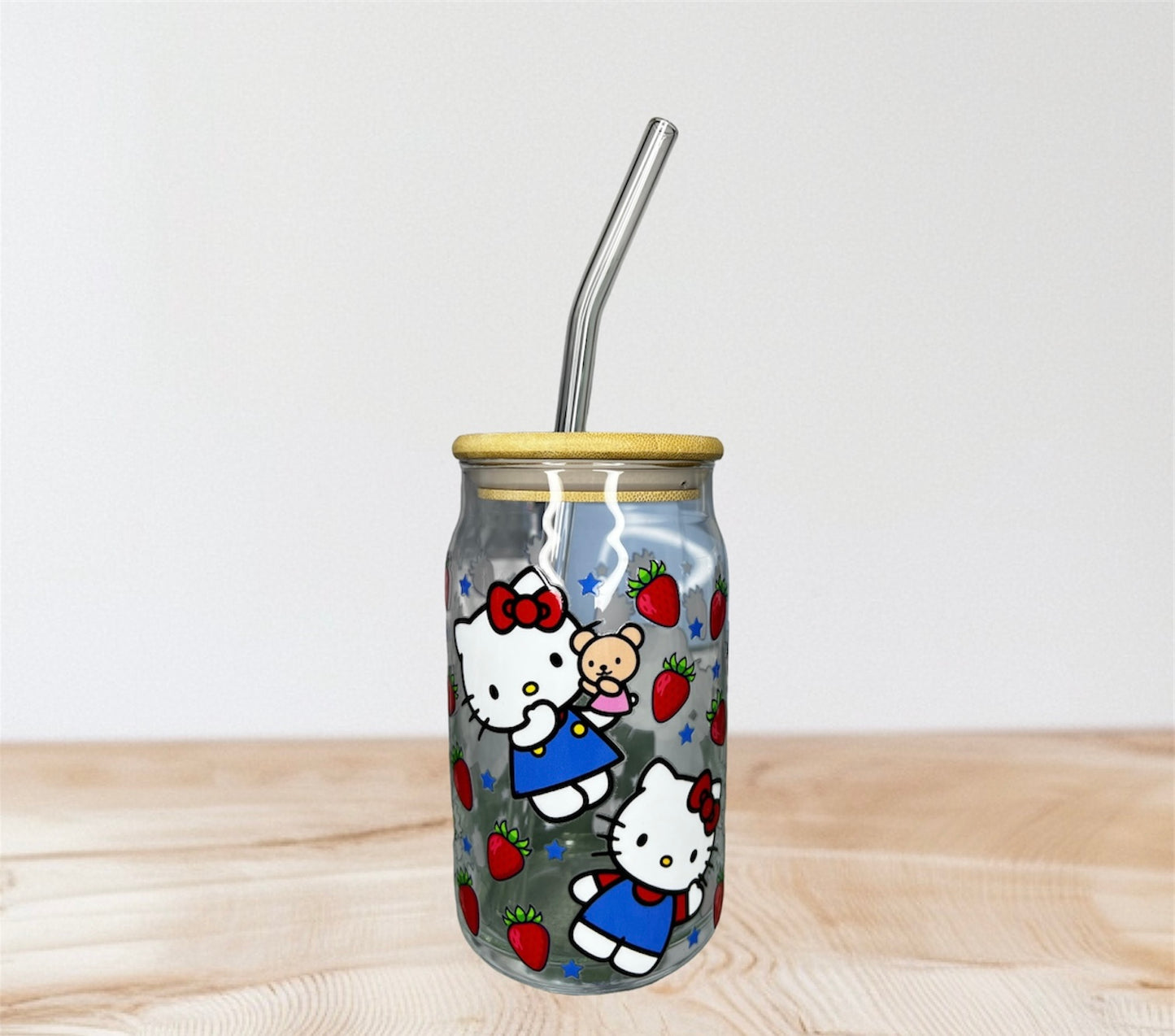 16 oz Strawberry HK Glass Can