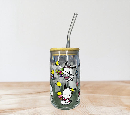 16 oz Pochacco Glass Can